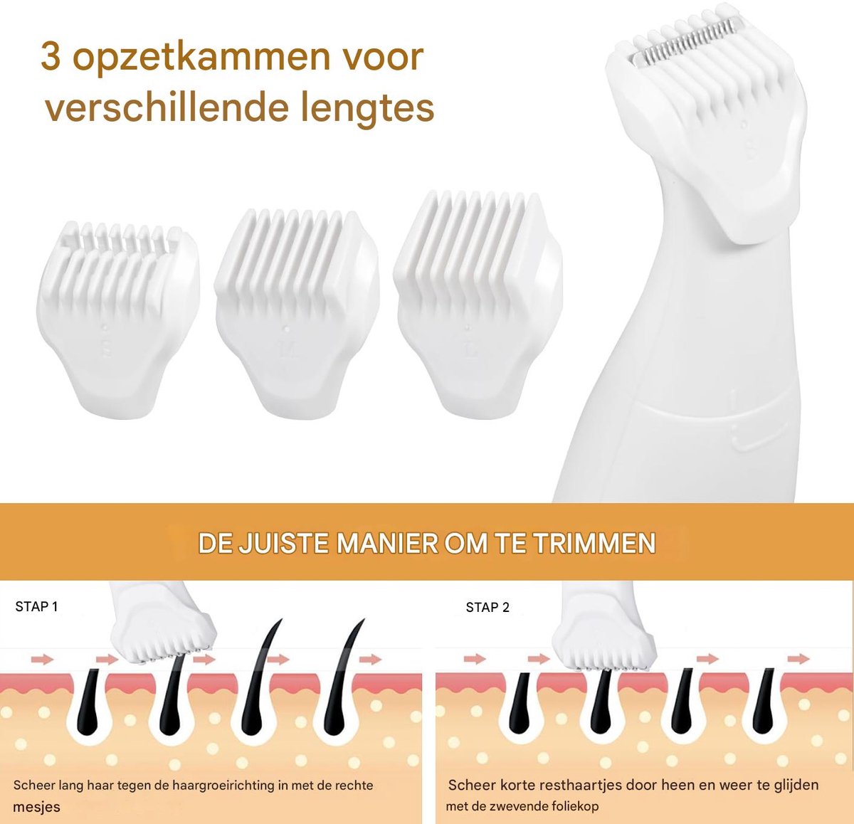 BYTEBAZAAR 5-in-1 Dames Scheerapparaat met USB-oplaadstation - afbeelding 2