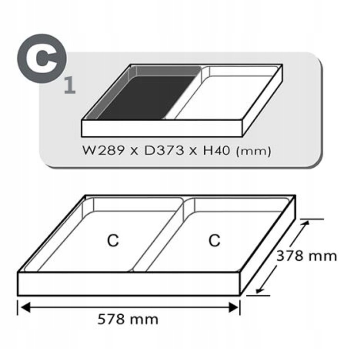 Toptul GTC14010 Gereedschap Inlay voor Gereedschapswagen