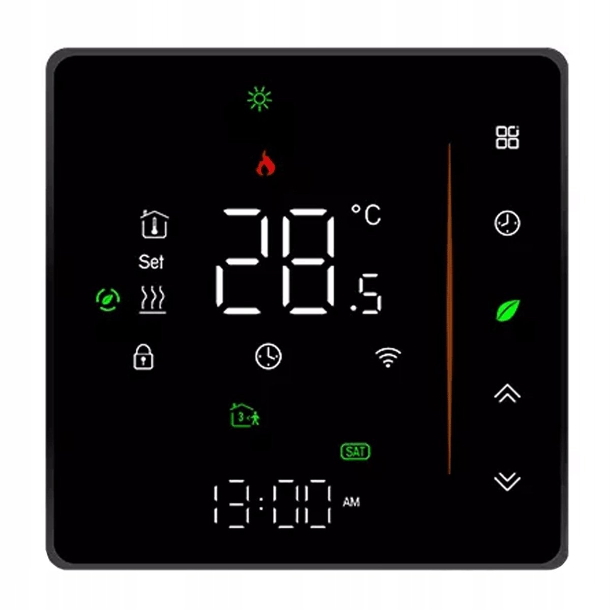 Slimme Thermostaat Zigbee 5A voor CV, Boiler - Zwart TRZ065C