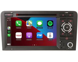 Carplay autoradio voor Audi A3 S3 RS3 | 2004 t/m 2013 | Android 16 | Draadloos Apple Carplay & Android auto | 4GB + 64GB | 8-core | Cartronix | 2025 model | 2004 2005 2006 2007 2008 2009 2010 2011 2012 2013 | Bluetooth & Wifi