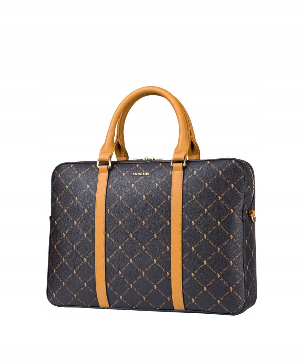 PUCCINI Damesaktentas Laptop 14" Brons PU Leer