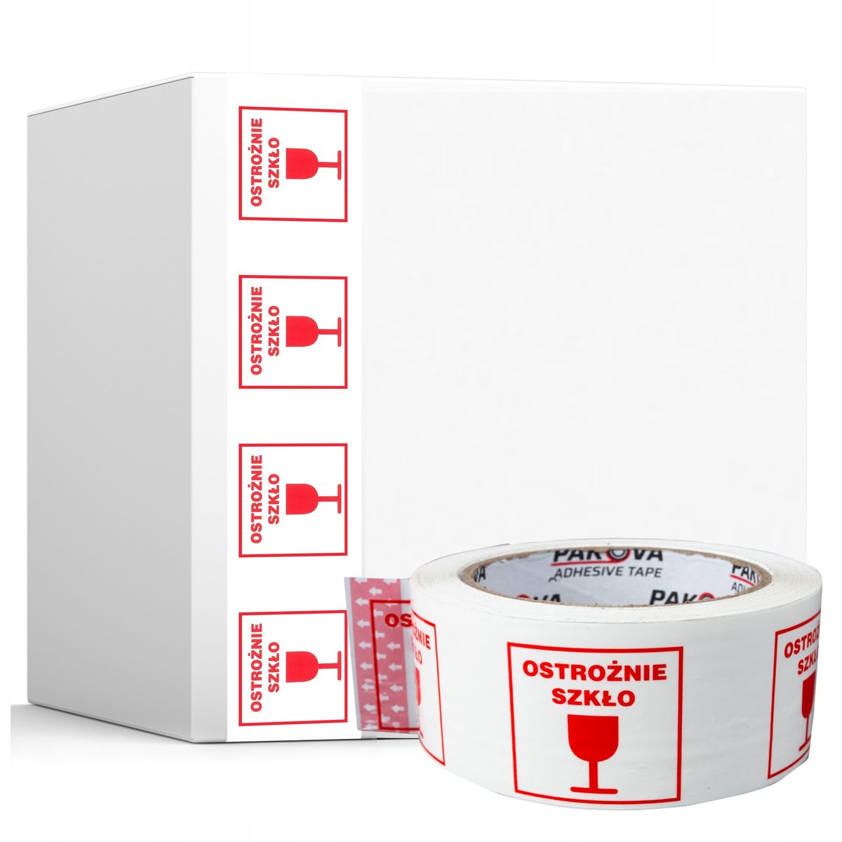 Verpakkingstape 'Voorzichtig Glas' 48mm x 45m - 36 Rollen