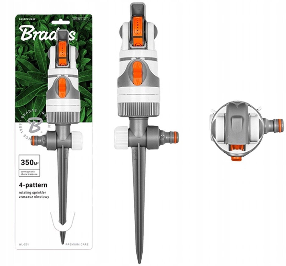 Draaibare Graszoden Sproeier 360° op Steekpaal