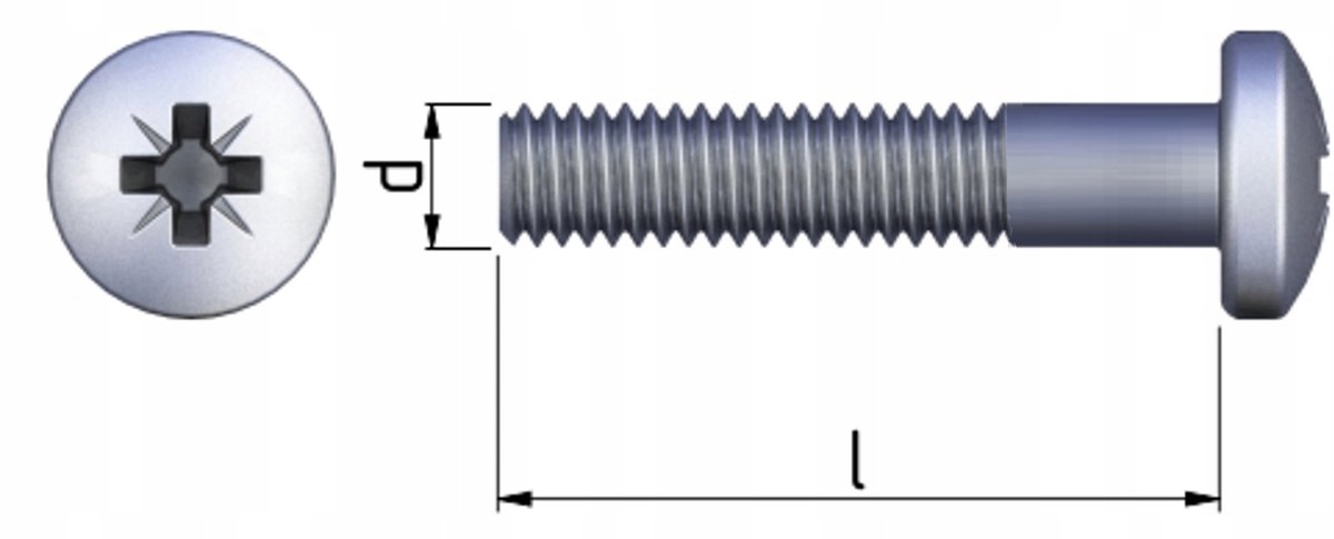 Cilinderschroeven M8x70 DIN 7985 Verzinkt 1kg