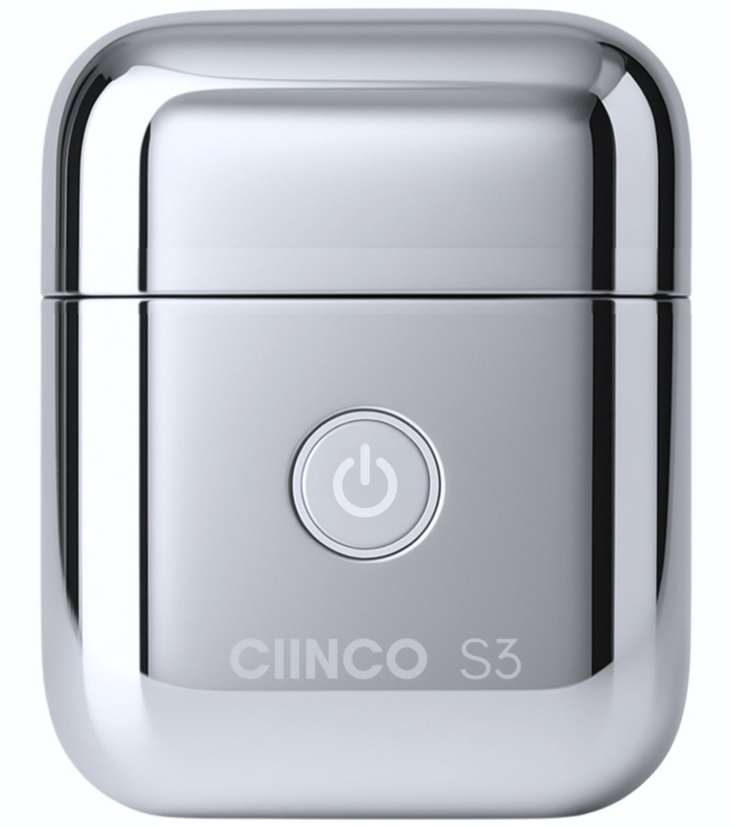 CIINCO® Series S3 – Scheerapparaat met Uniek Minimalistisch Design – 3D SonicBlade™ Technology – Drievoudig Stainless Steel Scheerbladen - IPX7 Waterproof – USB-C Oplaadbaar MaxCore™ 30-Dagen Batterij – Luxe Hardbox Verpakking