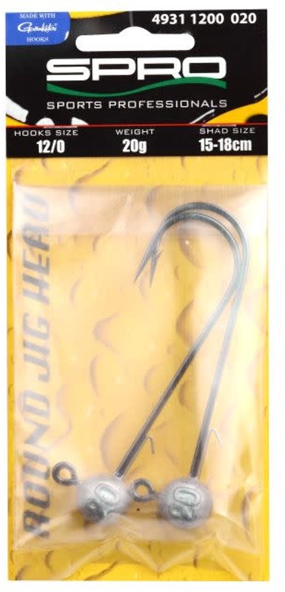 Spro Round Jig Head - Jig 90 HD Haak 10/0 - Maat : 5g