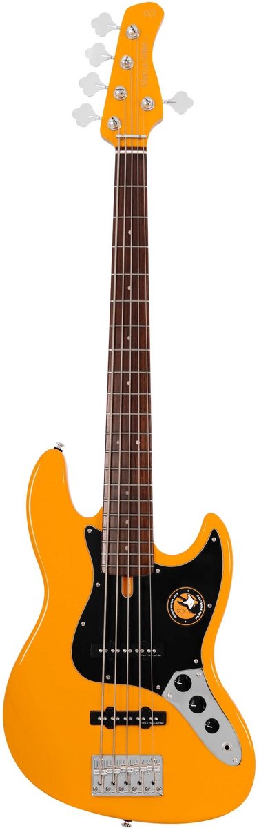 elektrische basgitaar - V3P 5/ORG - 5-snarig, passief, guitar orange