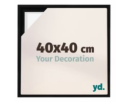 Your Decoration - Baklijst 40x40 cm - Zwart Mat - Baklijst voor Canvas - MDF - Lyon