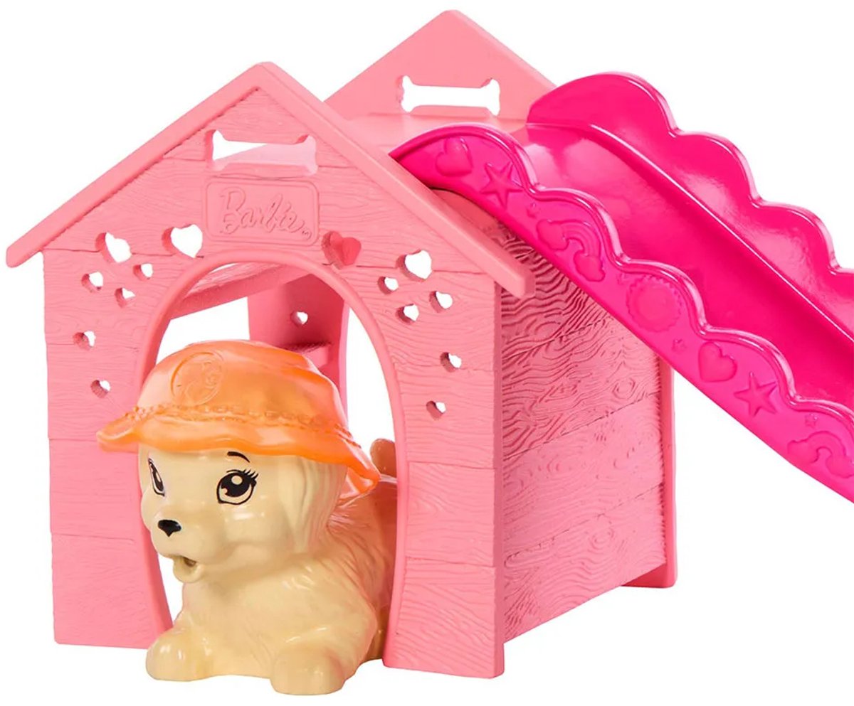 Barbie Zwemfeestje voor Puppy's – Speelset met Glijbaan & Hartvormig Zwembad — afbeelding 11