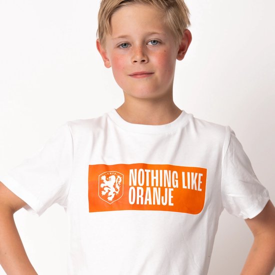 Nederlands Elftal T-Shirt Kinderen - Wit - Maat 152 - EK 2024 - KNVB - Holland T-Shirt Kids