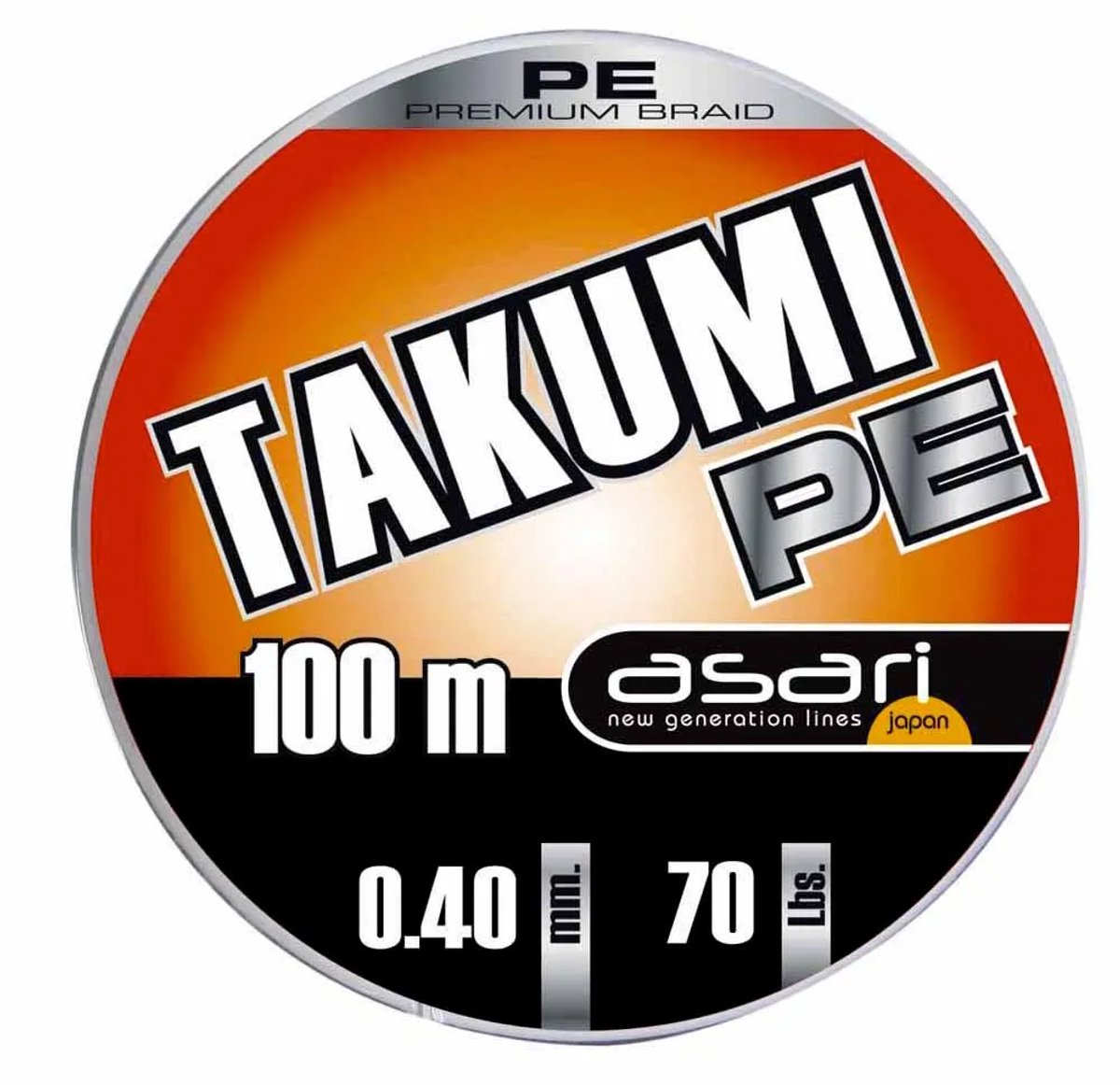 Asari Takumi Pe Gevlochten Vislijn 10x100 M Grijs 0.140 mm