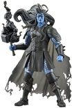 Black Winter (Thor) figuur met blauwe huid, zwart pantser, grijze mantel en zwarte hamer.