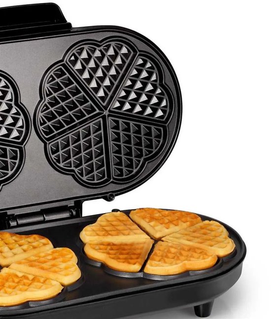 Tristar Wafelijzer - WF-2120 - 1200W - 10 hartvormige wafels - Anti aanbaklaag - PFAS-vrij