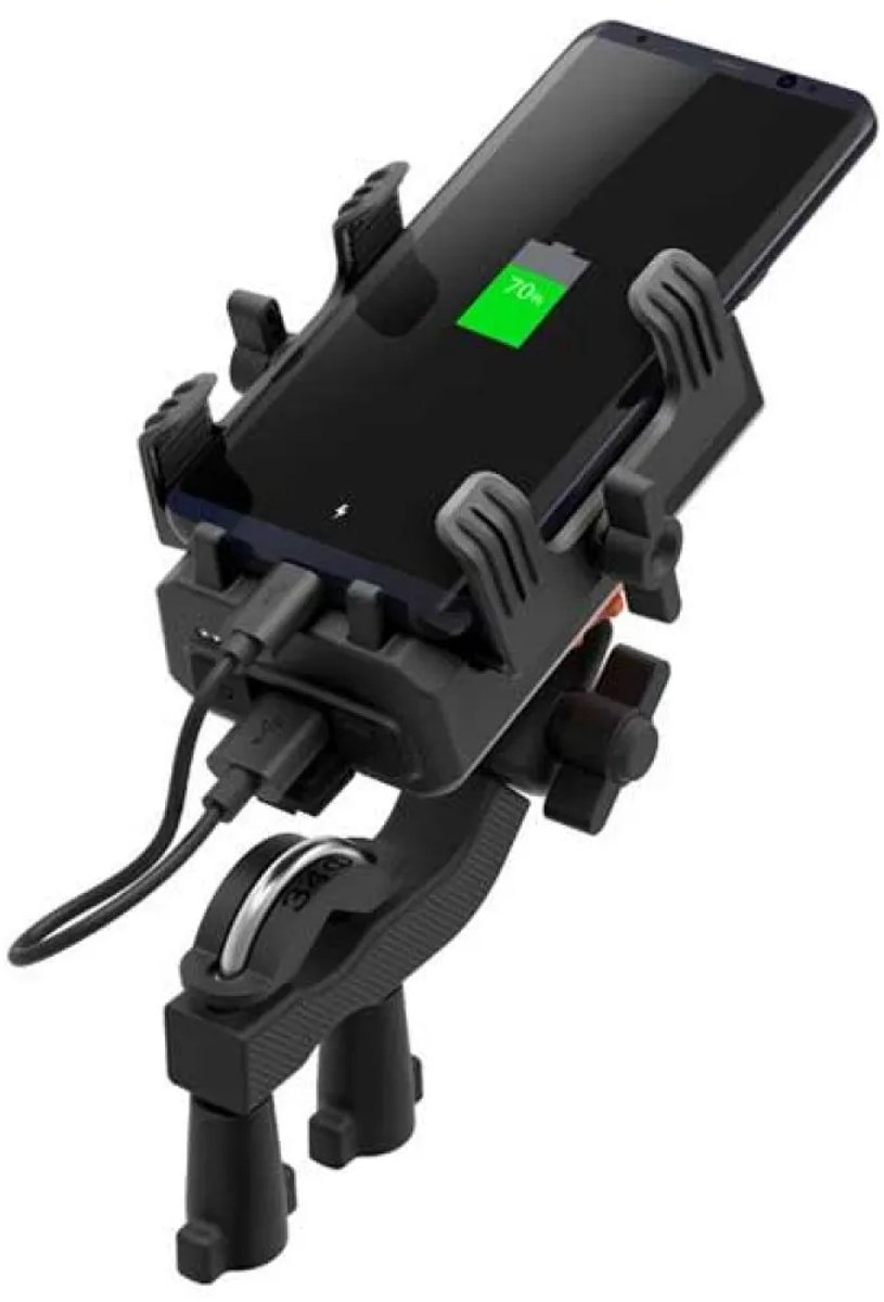 Sena Powerpro Mount With Charger Telefoonhouder Zwart