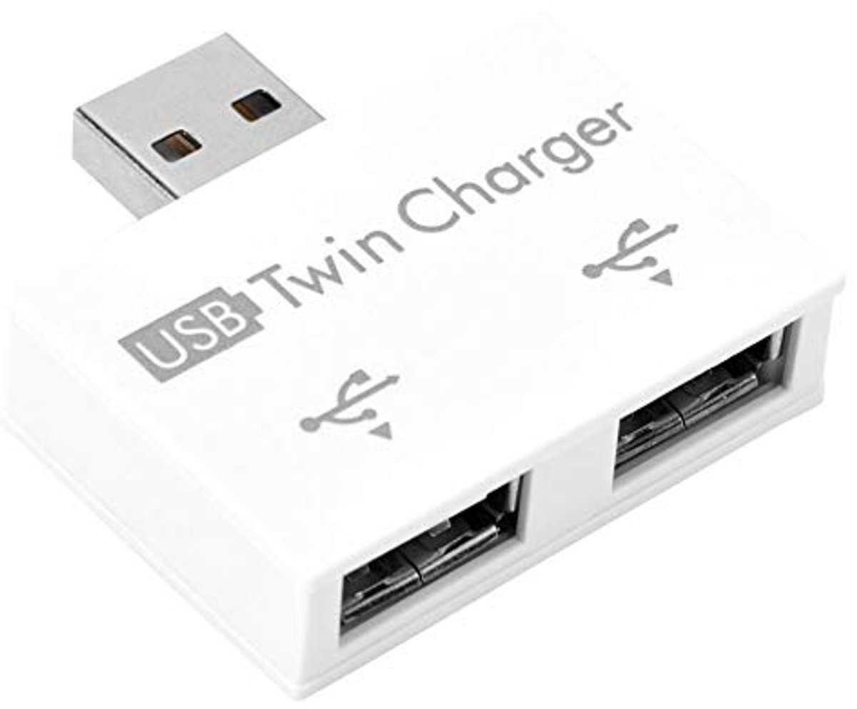 Draagbare USB 2.0 Hub met Twee USB Poorten voor Mobiele Apparaten