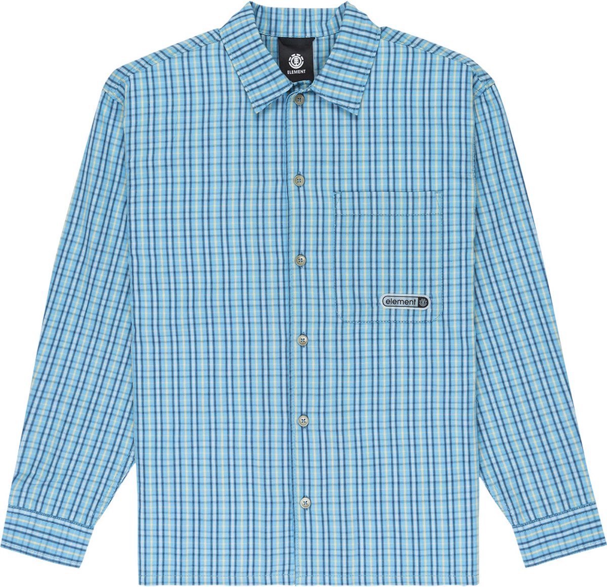 Element Napkins Overhemd Met Lange Mouwen 16 Years Jongens Blauw