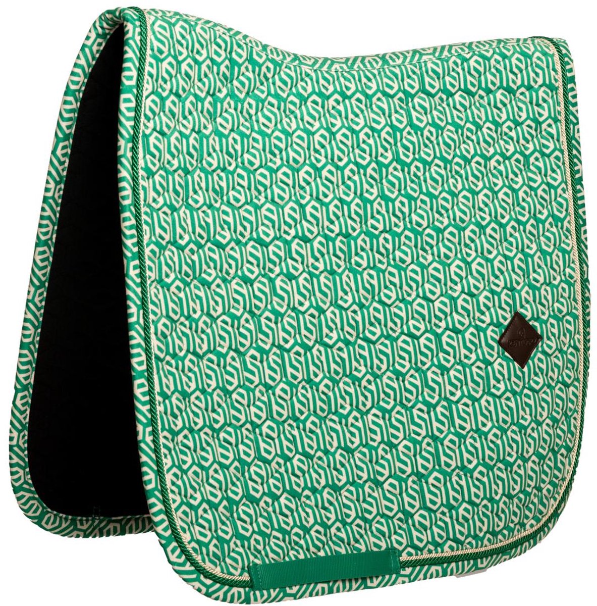 Kentucky Horsewear - Zadeldoek velvet maze cipher printing white/green dressuur