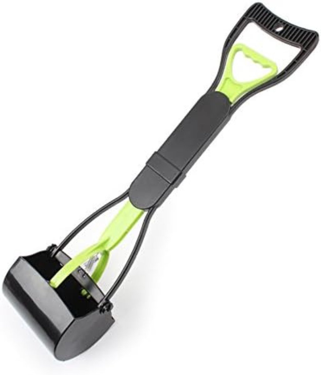 VIN® Hondenpoepschep – Poepgrijper Zonder Bukken – Compacte Hondenpoep Schep 60 cm – Poepschepper Voor Honden – Poepschep Hond – Hondenpoepgrijper - Zwart