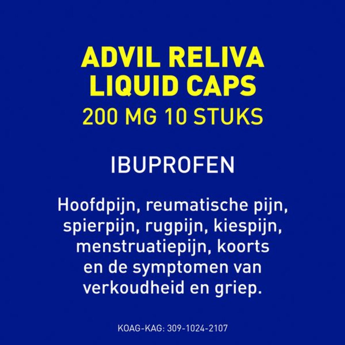 Advil Reliva Liquid Caps 200mg - 2 x 10 capsules
