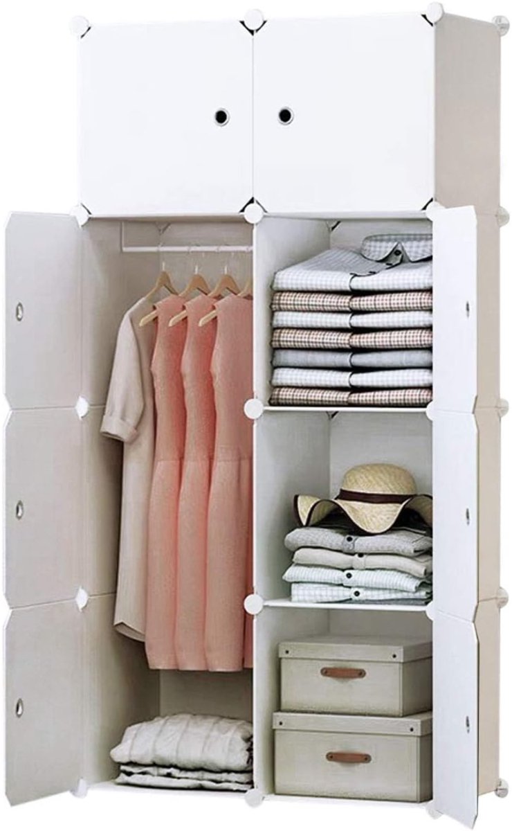 White-Label® Dressing Kasten - Kledingkast - Kledingkasten Slaapkamer - Organizer - Wit