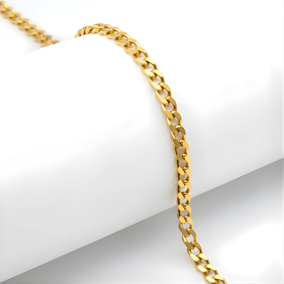 Ainy - Stainless Steel Ketting Goud | 5mm-60cm | Sieraden | Unisex Necklace | Schakelketting | RVS Goudkleurig Staal | Cadeau voor Dames en Heren