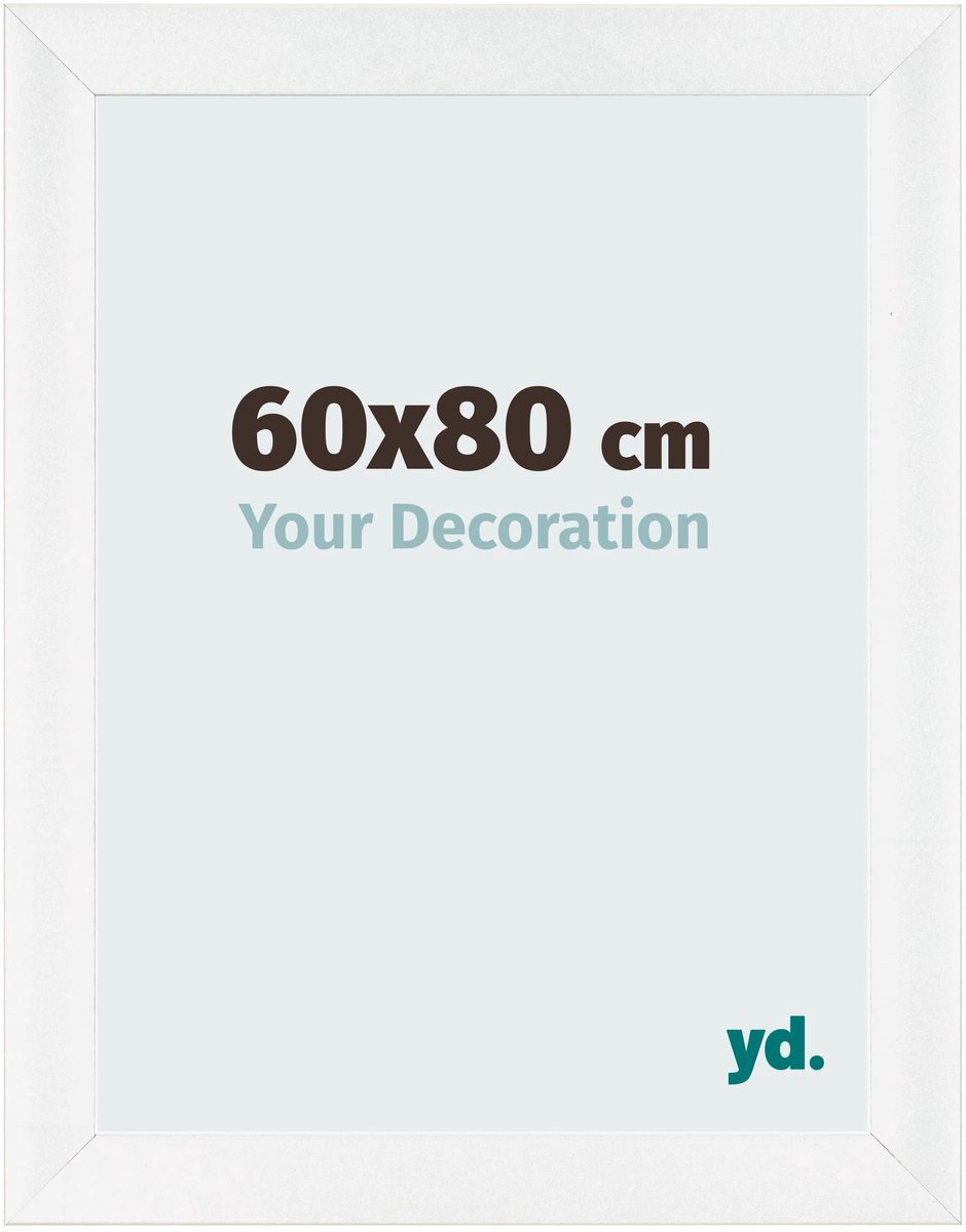 yd. Your Decoration - Fotolijst 60x80 cm - MDF - Wit Hoogglans - Pisa