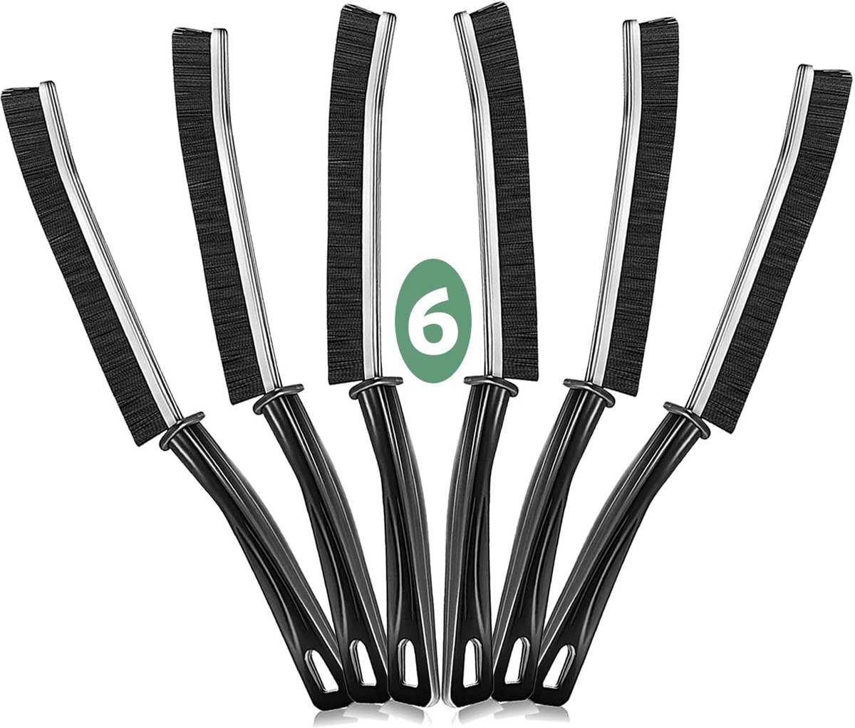 Unyqoos® Set van zes multifunctionele reinigingsborstels voor smalle hoeken en voegen