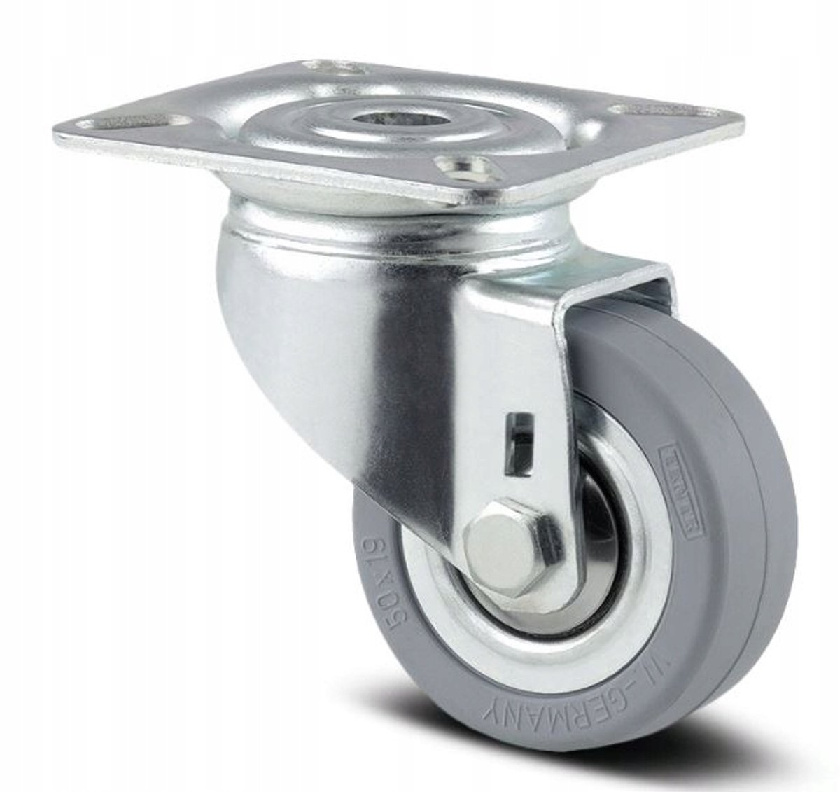 Tente Zwenkwiel met Rem - 50mm Diameter, 40kg Draagvermogen