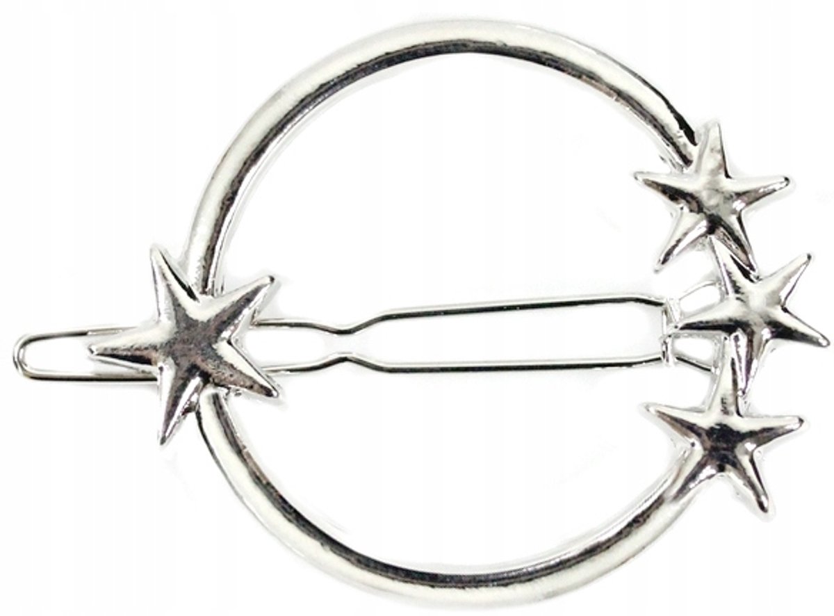 Zilveren Haarclip met Sterren - Elegante Sieraden voor Haar