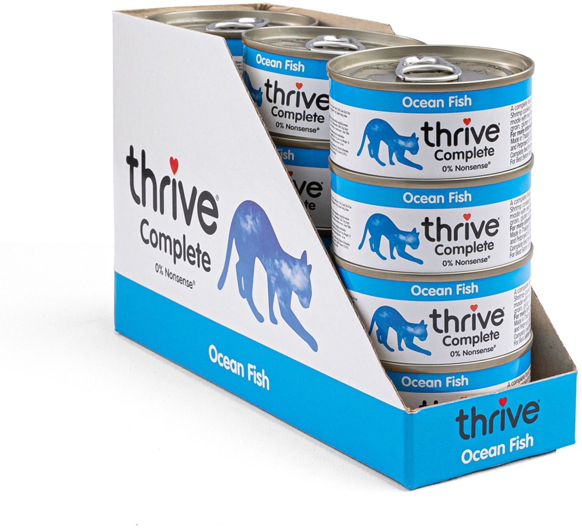 Thrive natvoeding voor de kat Zeevis 75 gr. - per 12 stuks