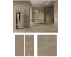Marmerlook Armani Bronze,merk Nexion 1198x598x9mm glans verkoop per doos 2 pc =1.44M2 prijs € 65.00M2