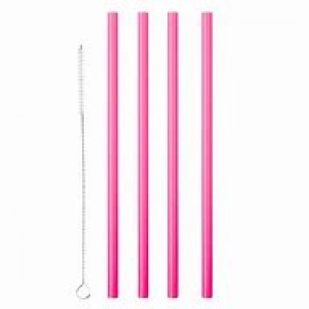 rietjes herbruikbaar 7 mm roze 12 stuks