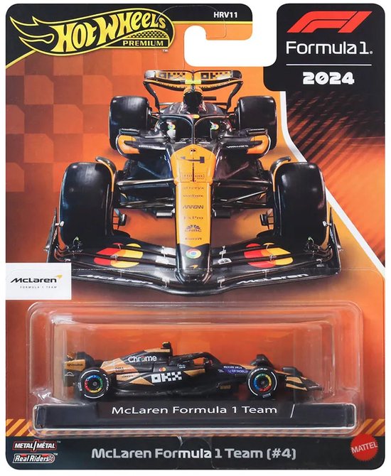 Hot Wheels Premium Metalen Formule 1 Verzamelbaar Speelgoed Raceauto - Lando Norris McLaren