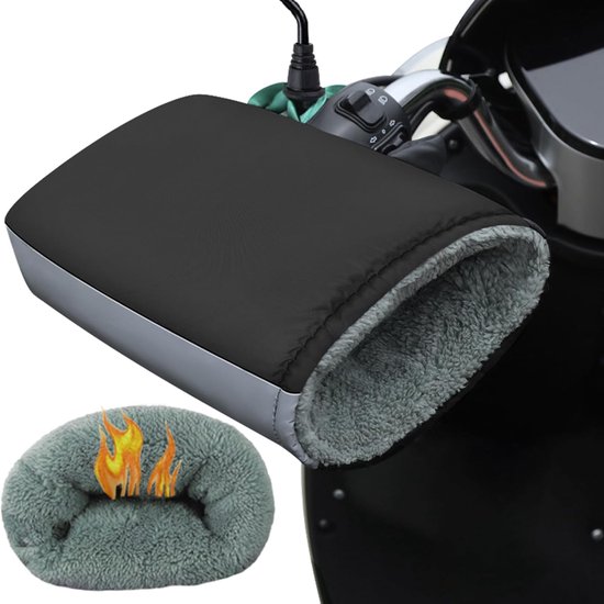 Gants de cyclisme - Gants de moto imperméables - 18 x 30 cm - Bandes réfléchissantes - 1 paire - Zwart - Gants chauds pour le cyclisme d'hiver - Sécurité lors des sorties nocturnes