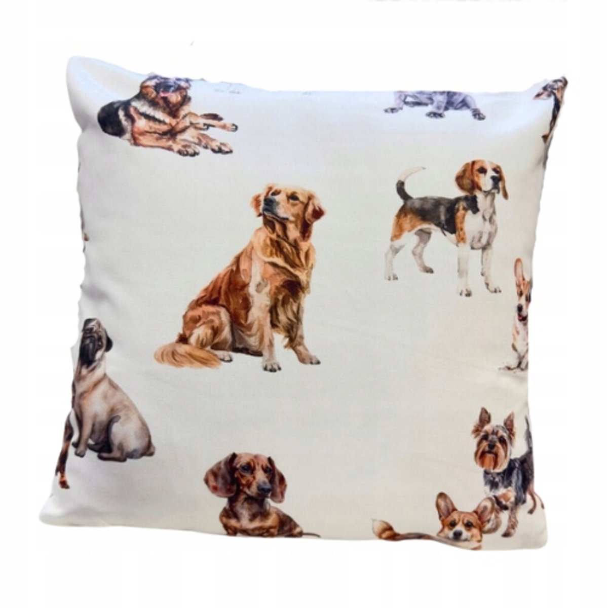 Decoratieve kussensloop kinderkamer honden 40x40 cm velours