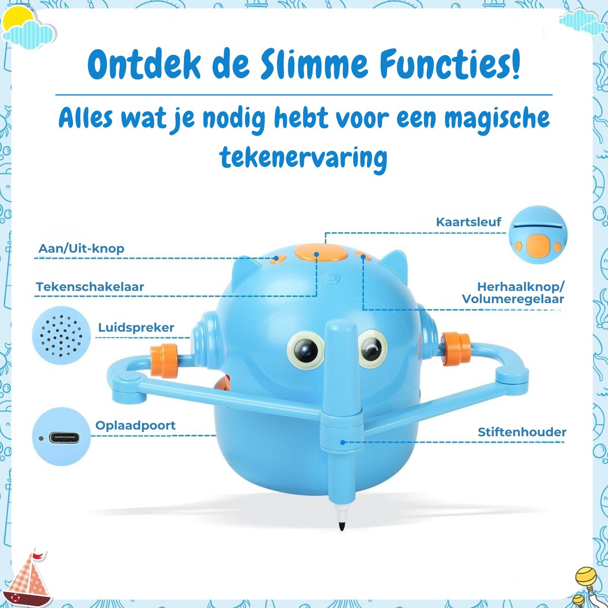 Pumpify Tekenrobot – Montessori Speelgoed – Leren Tekenen Voor Kinderen – Robot Speelgoed – Educatief Speelgoed – Motoriek Speelgoed – Speelgoed – 3 Jaar – 4 Jaar – 5 Jaar – 6 Jaar – 7 Jaar – 8 Jaar – Speelgoedboek — afbeelding 7