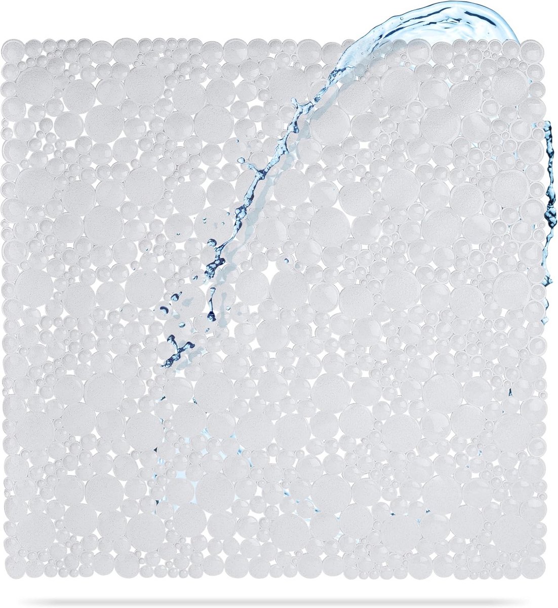 Antislip Douchemat 53 x 53 cm met Waterdruppeldesign - Vierkante Badmat