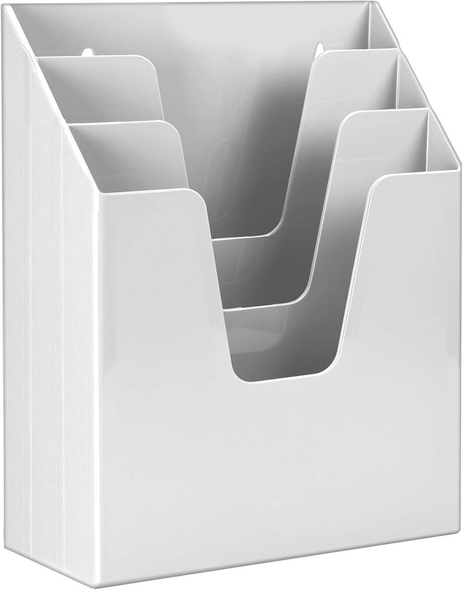 Verticale Bureau Organizer met 3 Vakken voor Documenten en Mappen