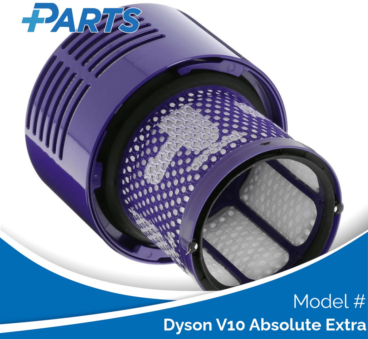 Dyson V10 Absolute Extra Filter (Plus.Parts® alternatief voor 969082-01)