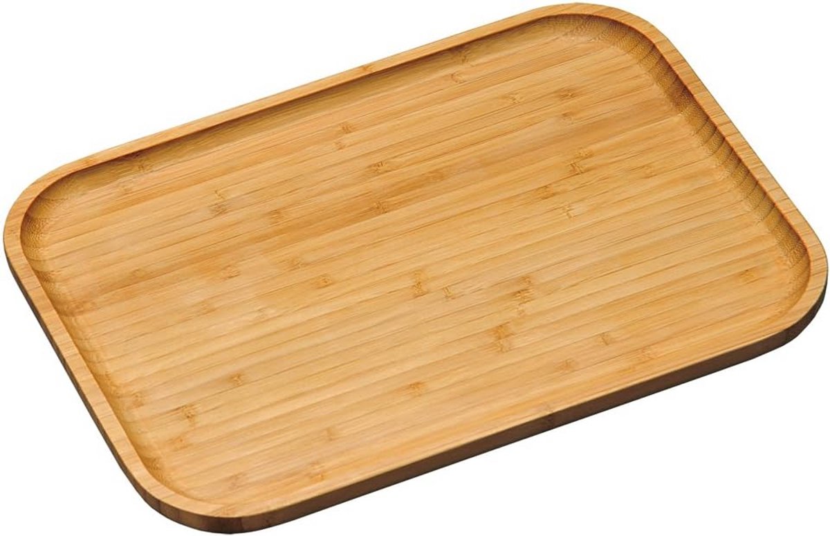 Bamboe Serveerplank met Verhoogde Rand - Ideaal voor Brood en Antipasti
