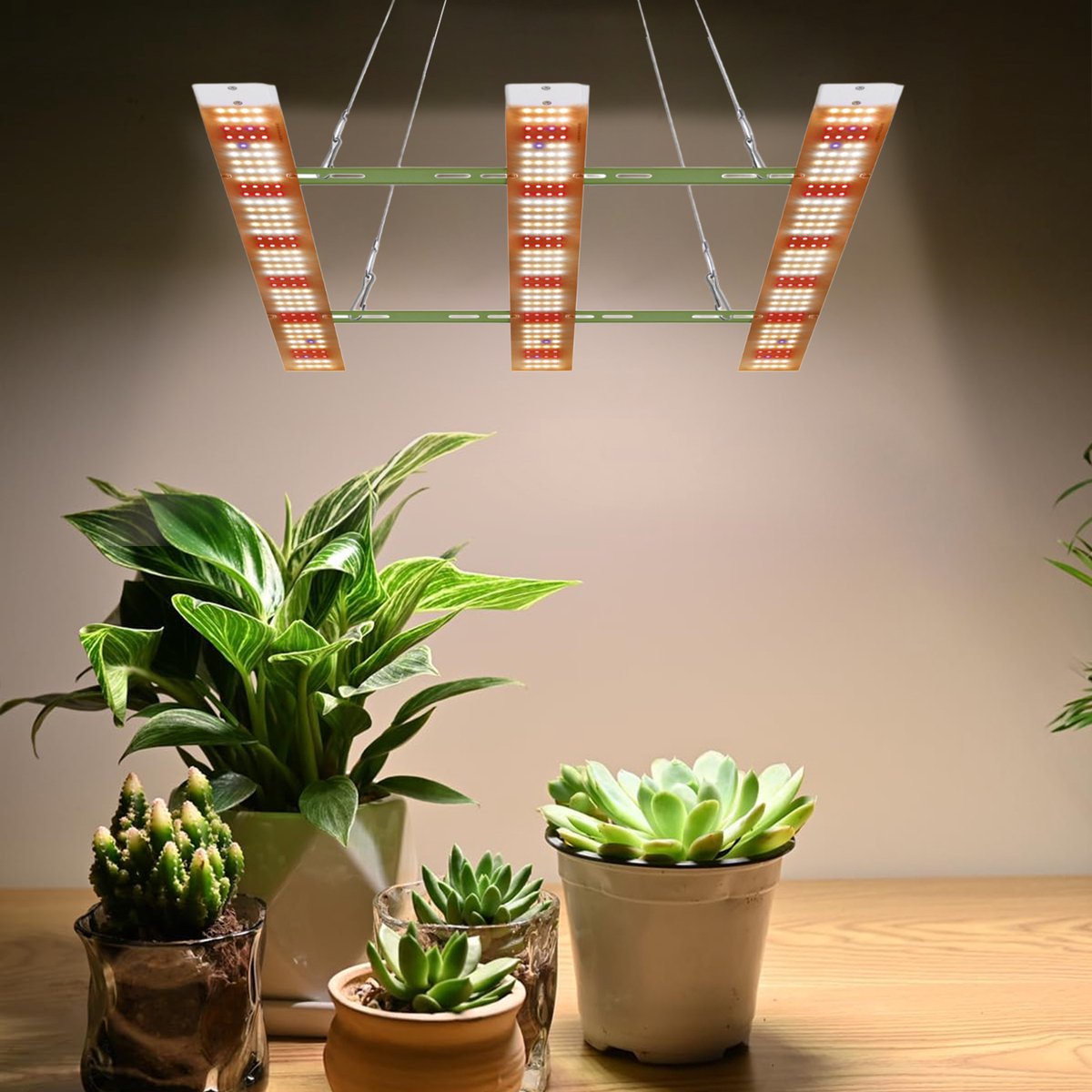 MUPOO LED Groeilamp – Ultra Bright Full Spectrum Kweeklamp voor Binnen Planten – Geschikt voor Zaailingen, Bloemen & Groenten op Plantenrekken voor Hoge Dekking – Hoge Planten, Groei en Bloei – 468 LEDs (1-op-3)