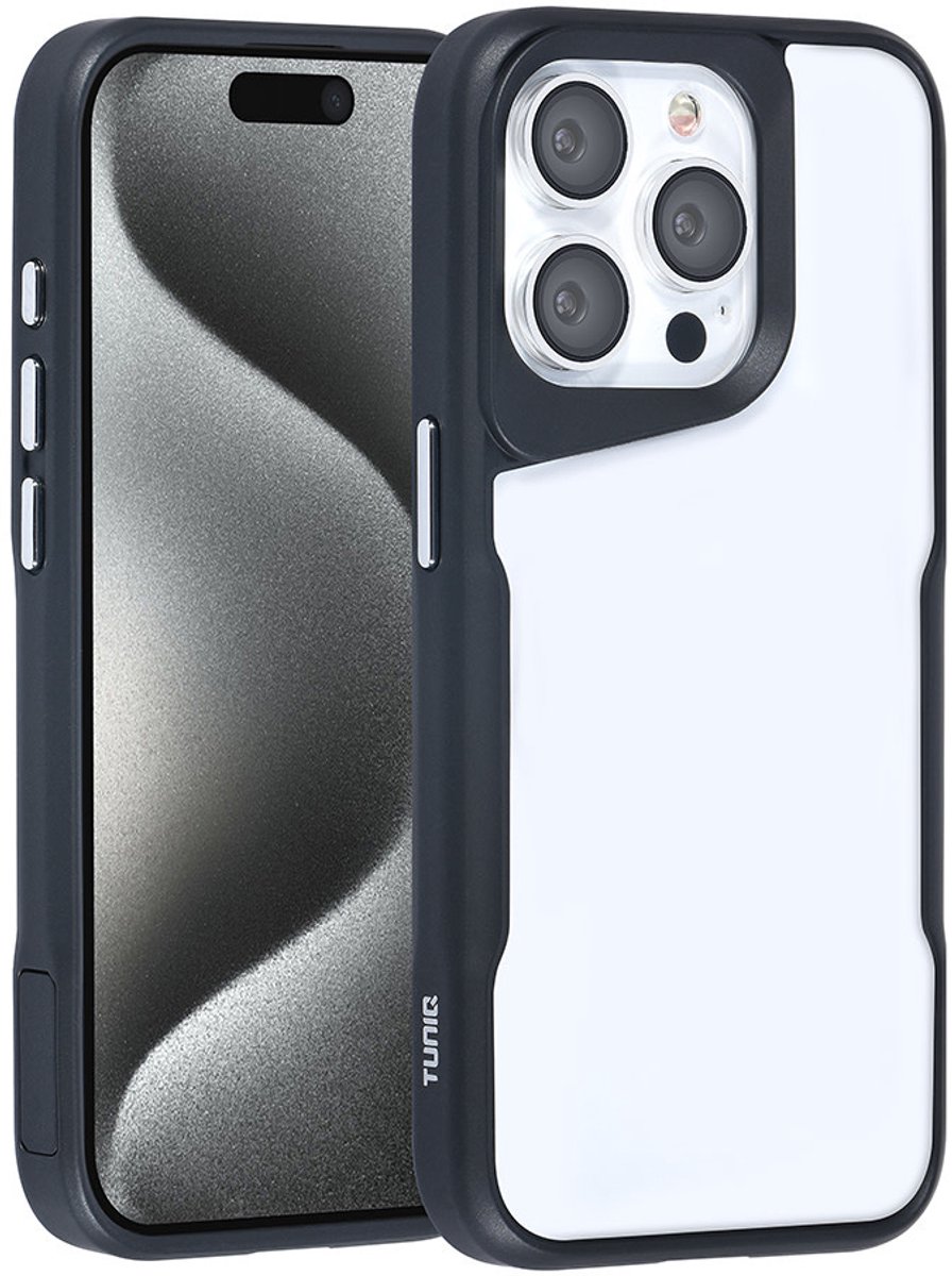 TUNIQ telefoonhoesje voor Apple iPhone 15 Pro - Siliconen backcover - Zwart