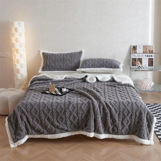 Teddy Sherpa Fleece Hoeslaken Thermisch Super Zacht