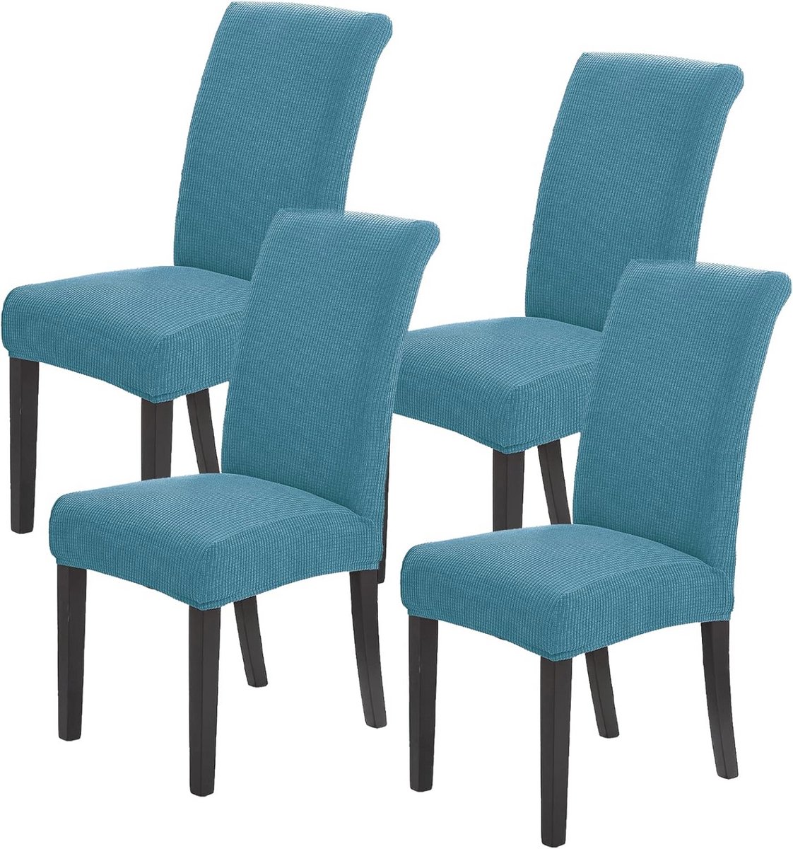 Stretch Stoelhoezen voor Eetkamerstoelen - Set van 4, Afneembaar en Wasbaar