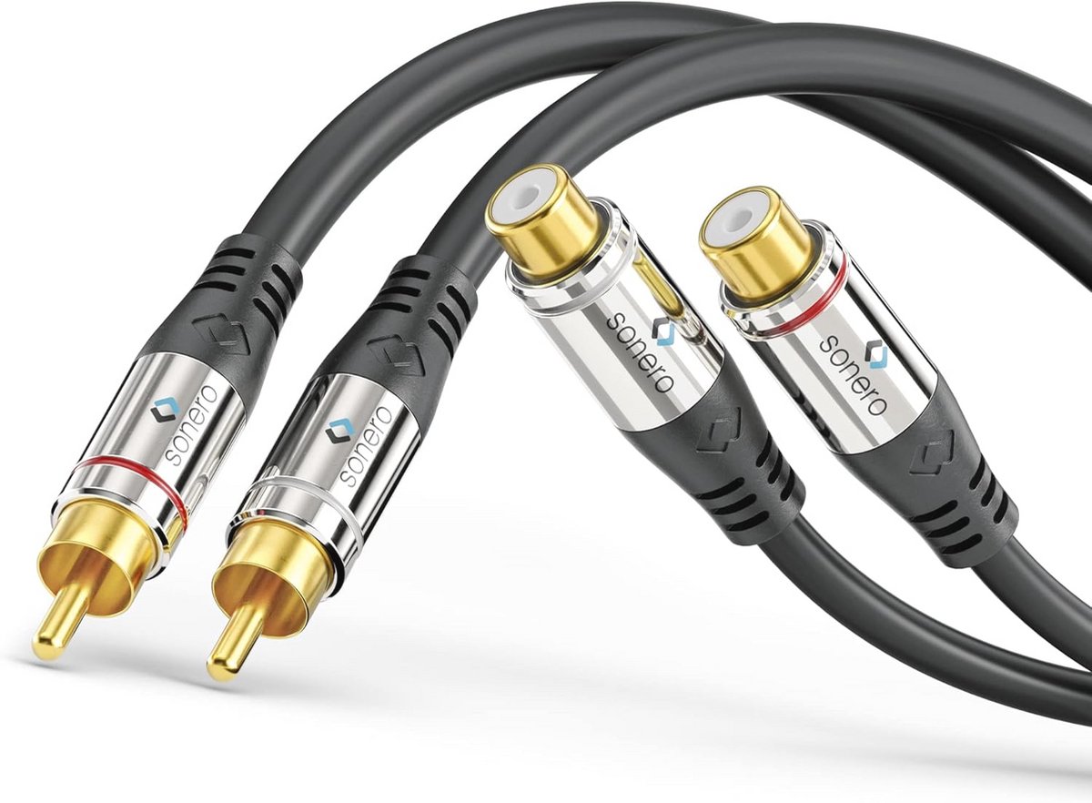 Premium 3,00 m RCA-verlengkabel voor audiotoepassingen