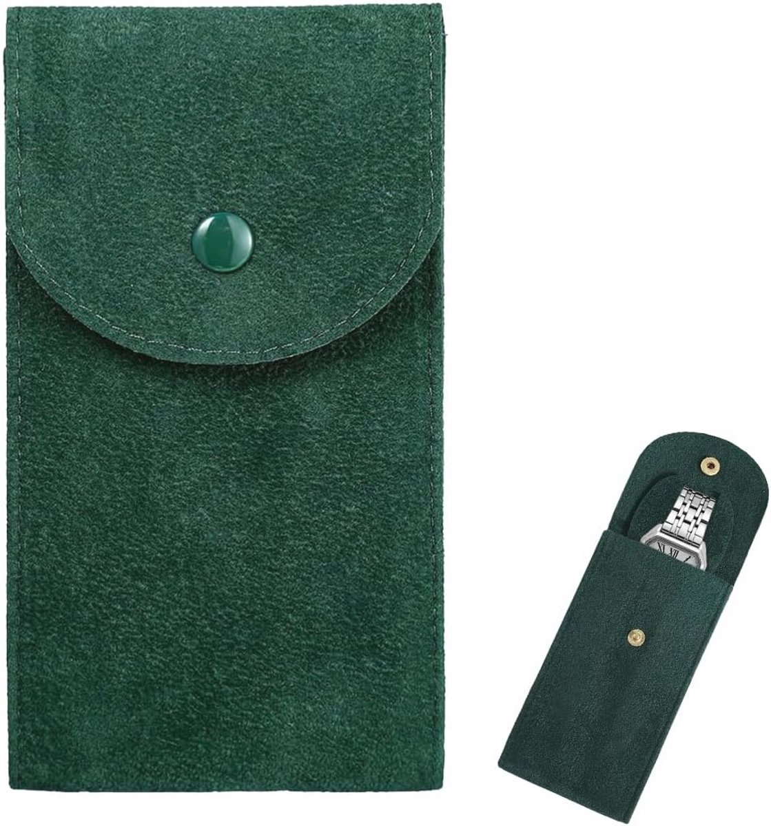 Draagbare horloge tas voor reisklokken - Flanellen opbergtas voor horloges