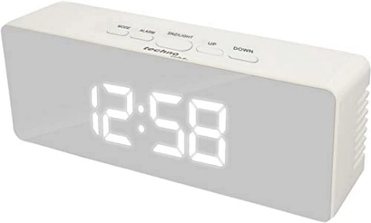 Wecker mit Spiegel-Display und Innentemperaturanzeige