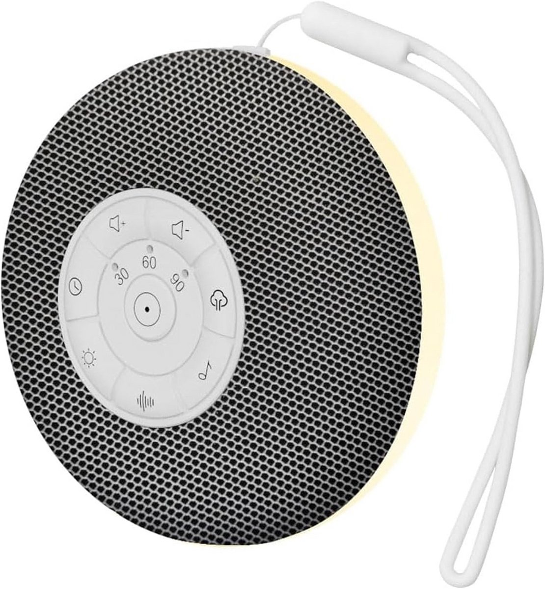 Witte ruis geluidsapparaat met LED nachtlamp 39 geluiden kinderdagverblijf draagbare draadloze luidspreker USB-oplaadbaar continu of timer