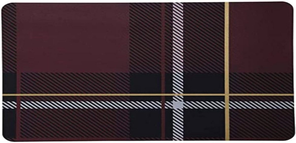 Tartan placemat rood kunststof 46 x 33 cm