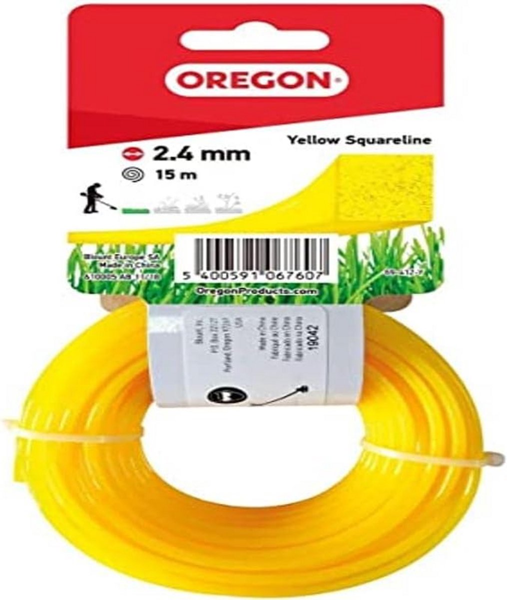 Vierkante Lasdraad voor Grastrimmer en Bosmaaier - 2.4mm x 15m